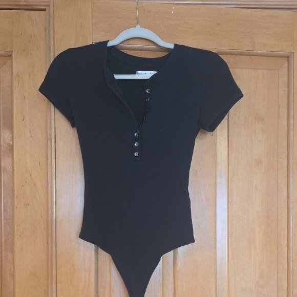 Abercrombie & Fitch Tops - Black Short Sleeve Bodysuit